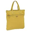 PRADA Tote Bag Nylon Yellow Auth 67978 - Prada