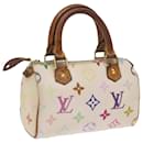 Mini borsa Speedy monogramma multicolore LOUIS VUITTON bianca M92645 LV Aut 67724 - Louis Vuitton
