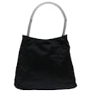 PRADA Shoulder Bag Satin Black Auth 68341 - Prada