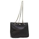GIVENCHY Quilted Chain Shoulder Bag Leather Black Auth yk10895 - Givenchy