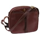 CARTIER Umhängetasche Leder Weinrot Auth 68174 - Cartier