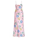 Rodarte pink silk corsage embellished slip dress - Autre Marque