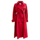 Sacai Trench-Coat En Coton Rouge - Autre Marque