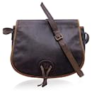 Vintage Brown and Beige Leather Crossbody Shoulder Bag - Fendi