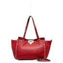 Other Leather Rockstud Handbag  Leather Shoulder Bag in Fair condition - Autre Marque