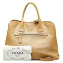 Prada Leather Open Promenade Tote Bag Bolsa de couro em bom estado