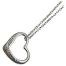 Tiffany & Co Silver Open Heart Necklace  Metal Necklace in Fair condition