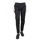 Black cotton trousers - size UK 14 - Piazza Sempione