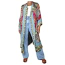 Robe estampado em seda multicolor - tamanho UK 14 - Etro