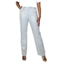 Light blue crystal-embellished jeans - size UK 12 - Frame Denim