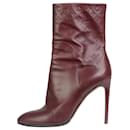 Burgundy Monogram embossed ankle boots - size EU 37 - Louis Vuitton