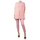 Pink short-sleeved silk shirt - size UK 8 - Weekend Max Mara