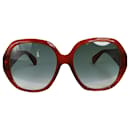 Óculos de sol redondos grandes Gucci Brown GG - tamanho