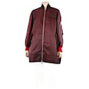 Burgundy nylon satin coat - size UK 6 - Calvin Klein