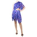 Blue silk one-shoulder dress - size UK 12 - Isabel Marant