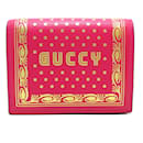 Portafoglio bifold Gucci Guccy Sega rosa