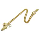 Chanel – Halskette mit Afrika-Kartenanhänger aus Gold mit Kunstperlen und Strass