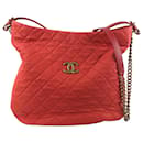 Chanel Red Caviar Country Chic Hobo