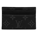 Porta-cartões Louis Vuitton Black Monogram Eclipse Porte Cartes forrado