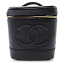 Chanel Black CC Caviar Vanity Case