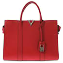 Louis Vuitton Red Monogram Cuir Plume Very Tote MM