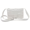 Bottega Veneta Cassette Bag in White Calfskin Leather
