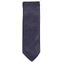 Prada Printed Tie in Navy Blue Silk