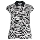 Camicia Prada a maniche corte con stampa Zebra in cotone animalier