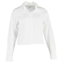 Maison Margiela Cropped Button-Up Shirt in White Cotton - Maison Martin Margiela