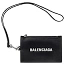 Balenciaga Cash Card Case in Black Leather