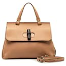 Gucci Leather Bamboo Daily Handtasche Lederhandtasche 370831 in guter Kondition