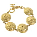 CHANEL COCO Mark Bracelet Gold Tone CC Auth bs12495 - Chanel