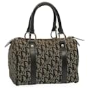 Christian Dior Trotter Canvas Hand Bag Black Auth 68031