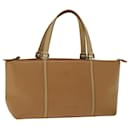 BURBERRY Hand Bag Leather Beige Auth bs12474 - Burberry