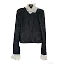 Veste en tweed noir à boutons CC Lesage - Chanel