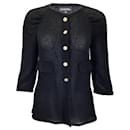 Chanel Black Button-front Open Knit Jacket - Autre Marque