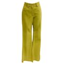 Pantaloni Marni in pelle scamosciata verde lime - Autre Marque