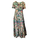 La forradoJ Ivory / Vestido Midi De Seda Multi Estampado Verde - Autre Marque