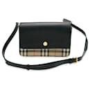 Burberry Sac New Hampshire en cuir de veau noir Vintage Check