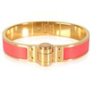 Hermès Hinges Bangle with Coral Leather