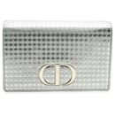 Christian Dior Silver Metallic Patent Micro Cannage 30 Montaigne 2 in 1 Pouch