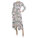 Multicoloured floral shirt dress - size UK 6 - Autre Marque