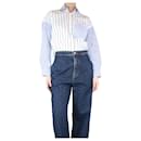 White and blue contrasting striped shirt - size S - Autre Marque