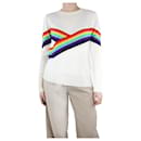 Cream and rainbow striped sweater - size M - Autre Marque