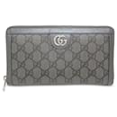 Gucci Gray GG Marmont Zip Around Wallet