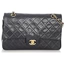Chanel Black Small Classic Lambskin Leather Double Flap Bag