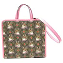 Bolso satchel Gucci Brown Yuko Higuchi GG Supreme Floral Rabbit