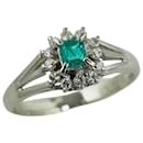 Platinum Emerald Ring - Autre Marque