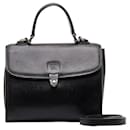 Leather Top Handle Handbag - Burberry