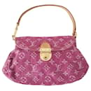 Louis Vuitton Pleaty bag in pink denim monogram canvas